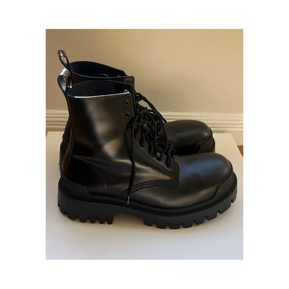 Balenciaga strike bootie new matt smooth calf leather size 40 - Picture 3 of 11